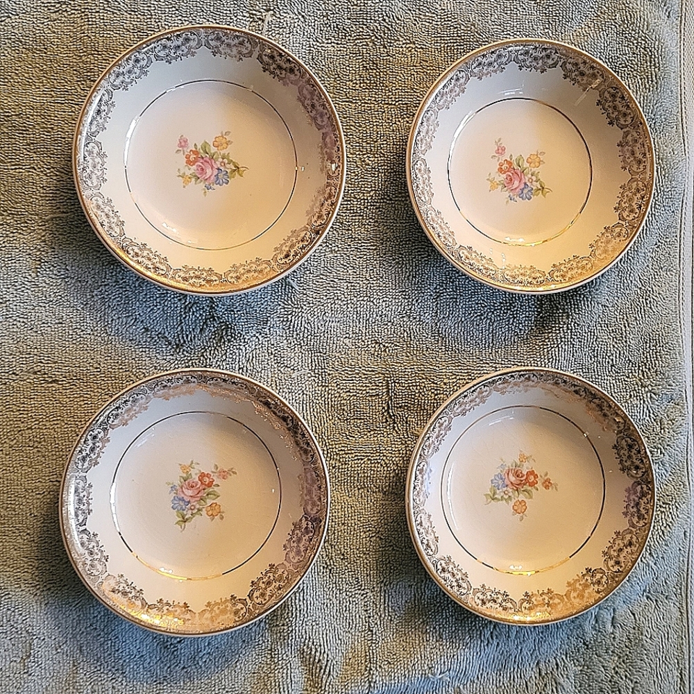 22K Warrented China Bowls 4ct